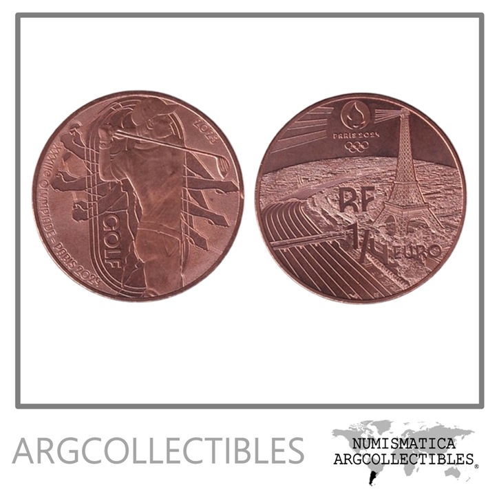 Francia Moneda 1/4 Euro 2024 Juegos Olimpicos Golf Cobre UNC