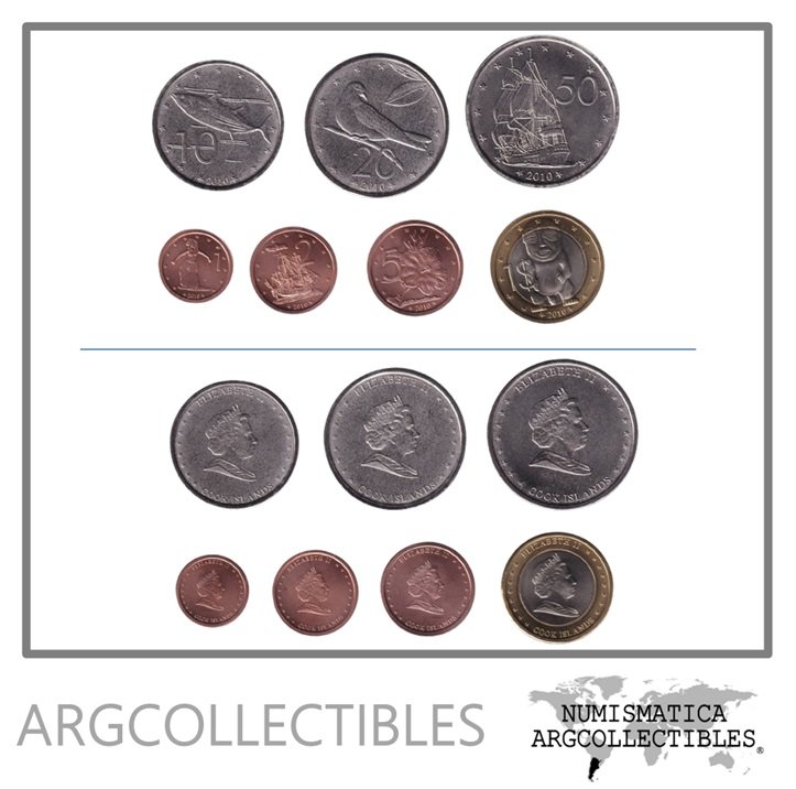 Islas Cook Set x 7 Monedas 2010 UNC