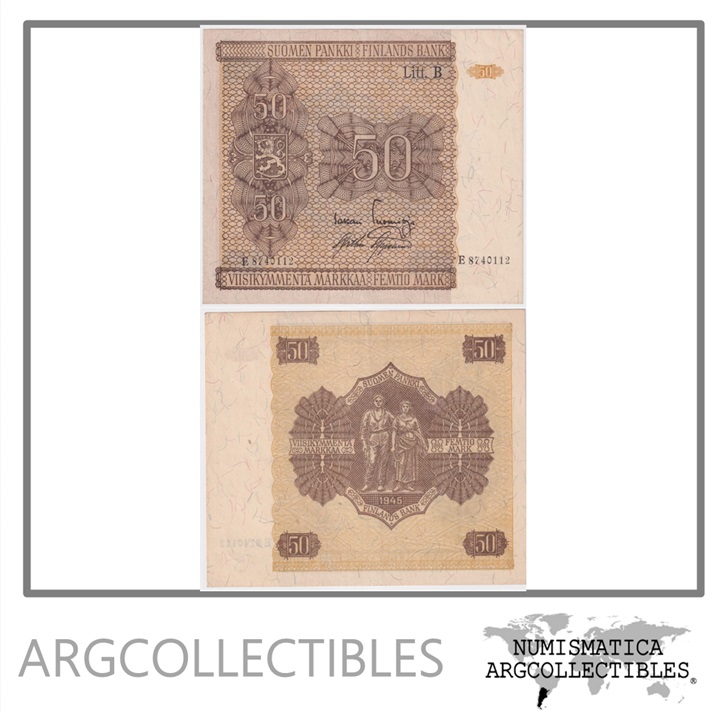 Finlandia Billete 50 Markka 1945 P-87 XF+