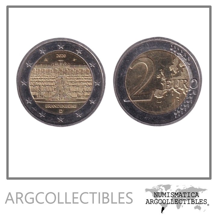 Alemania Moneda 2 Euros Bimetalica 2020 A Palacio Sanssouci UNC