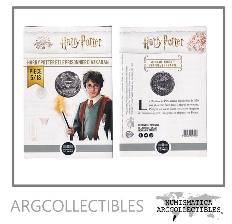 Francia Blister Moneda 10 Euros 2021 Plata 333 Harry Potter 5/18 Azkaban UNC