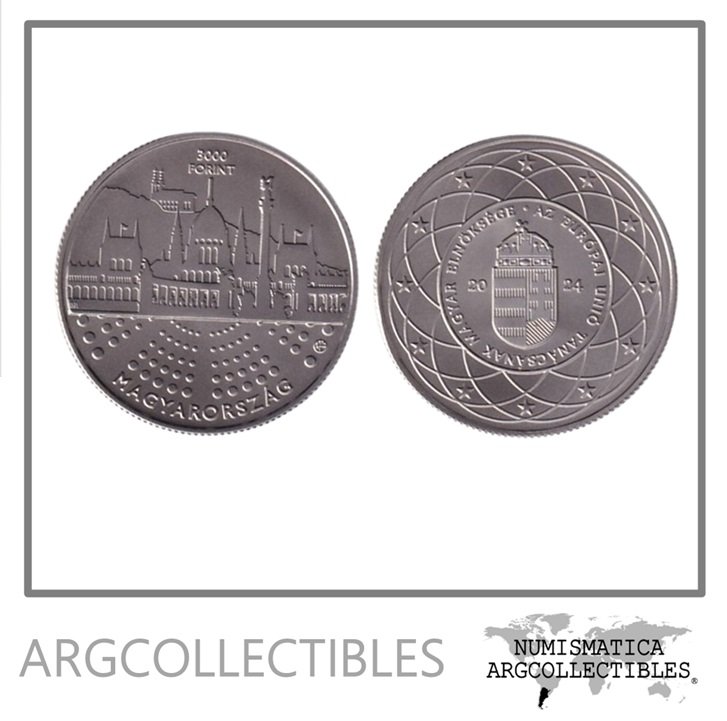 Hungria Moneda 3.000 Forint 2024 Niquel Presidencia Consejo EU UNC