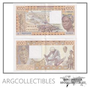 Costa de Marfil Billete 1.000 Francos 1990 P-107Aj XF