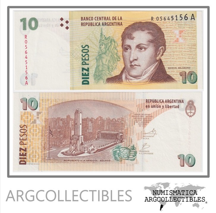 Argentina Billete 10 pesos P-354 / BOT-3440 AU 2010 Reposicion