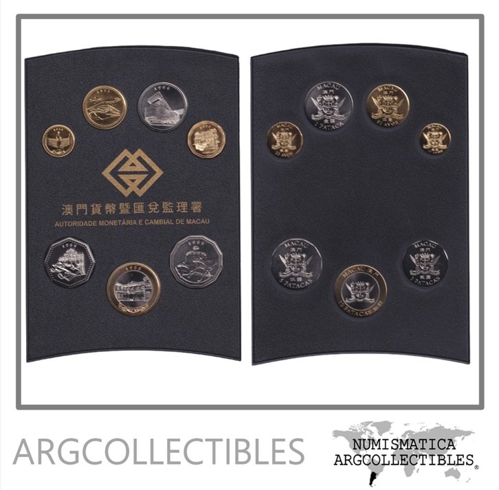 Macao Set x 7 Monedas 10-20-50 Avos, 1-2-5-10 Patacas 1999 KM-111-117 UNC
