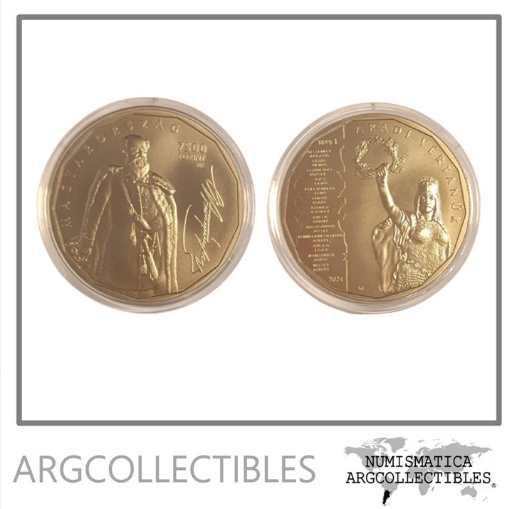 Hungria Moneda 7.500 Forint 2024 Niquel Lajos Batthyany y los 13 Martires de Arad UNC