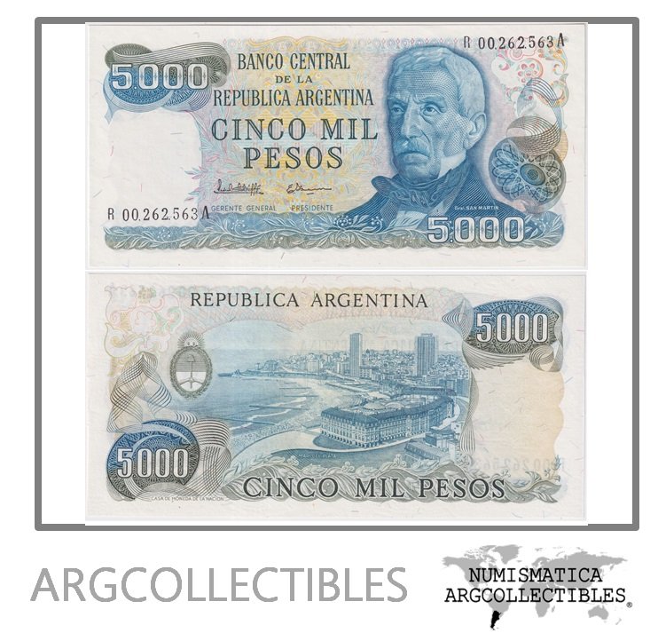 Argentina Billete 5.000 Pesos 1981 P-305b/BOT-2475 UNC (Reposicion)