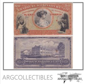 Gran bretaña (Inglaterra) 50 Unit 1900 Test Note Bradbury Wilkinson F+