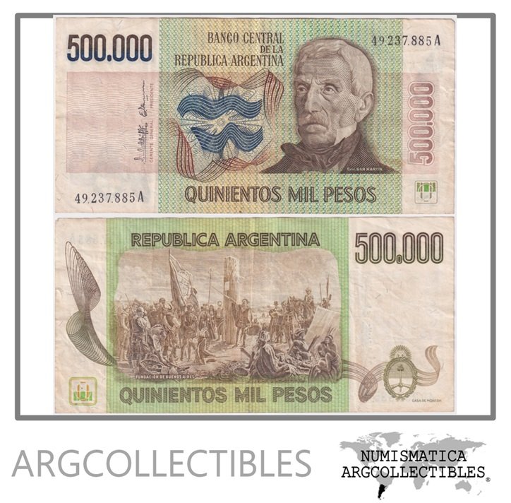 Argentina Billete 500.000 Pesos 1981 P-309/BOT-2510 VF+ (Serie A)