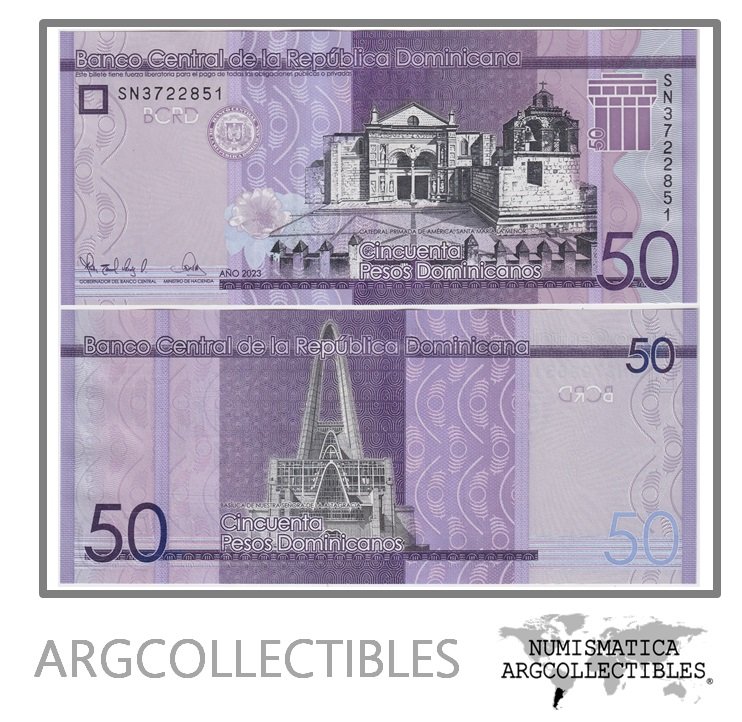 Republica Dominicana Billete 50 Pesos 2023 P-189 UNC
