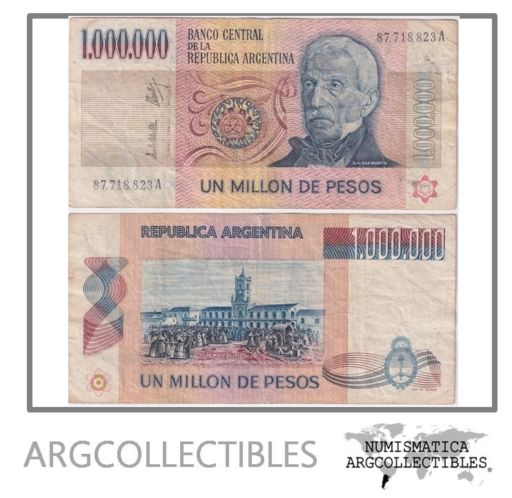 Argentina Billete 1.000.000 Pesos 1982 P-310/BOT-2516 VF (Serie A)