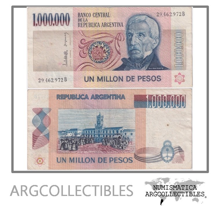 Argentina Billete 1.000.000 Pesos 1983 P-310/BOT-2519 VF+ (Serie B)