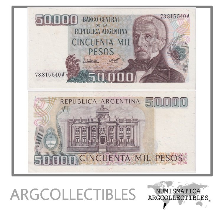Argentina Billete 50.000 Pesos 1981 P-307/BOT-2499 XF+ (Serie A)