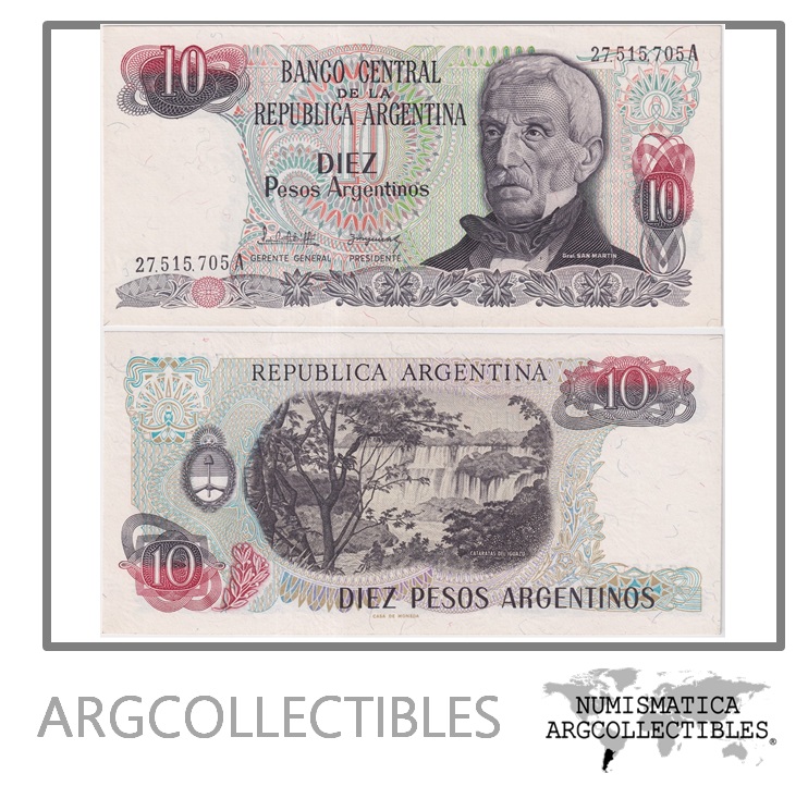 Argentina Billete 10 Pesos 1983 P-313/BOT-2611 AU (Serie A)