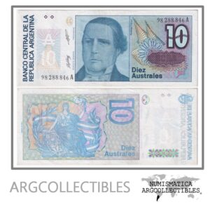 Argentina Billete 10 Australes 1988 P-325b/BOT-2822 AU (Serie A)