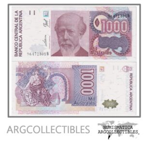 Argentina Billete 1.000 Australes 1990 P-329c/BOT-2859 UNC (Serie B)