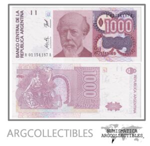 Argentina Billete 1.000 Australes 1990 P-329d/BOT-2863 UNC (Reposicion)