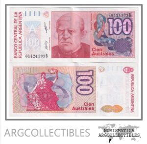Argentina Billete 100 Australes 1988 P-327b/BOT-2840 XF+ (Serie B)