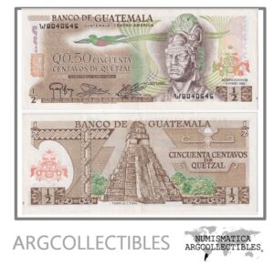 Guatemala Billete 50 Centavos 1983 P-58c XF