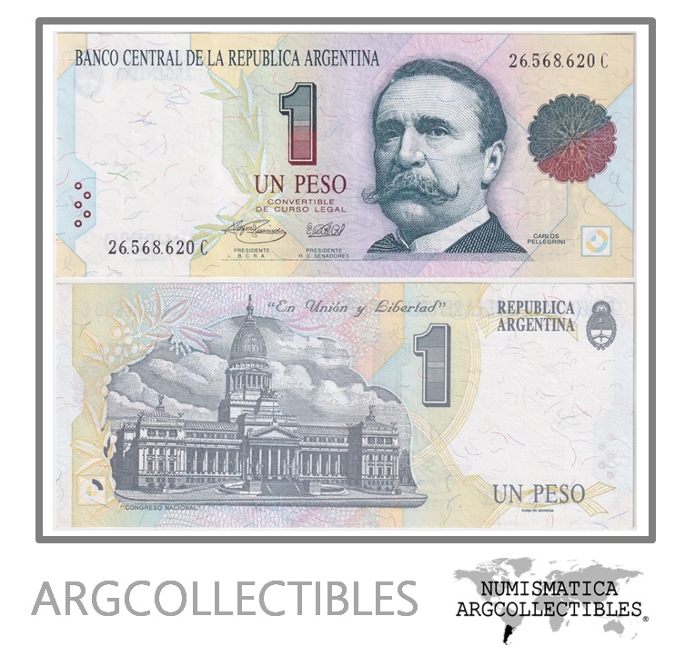 Argentina Billete 1 Peso 1993 P-339b/BOT-3007 UNC (Serie C)