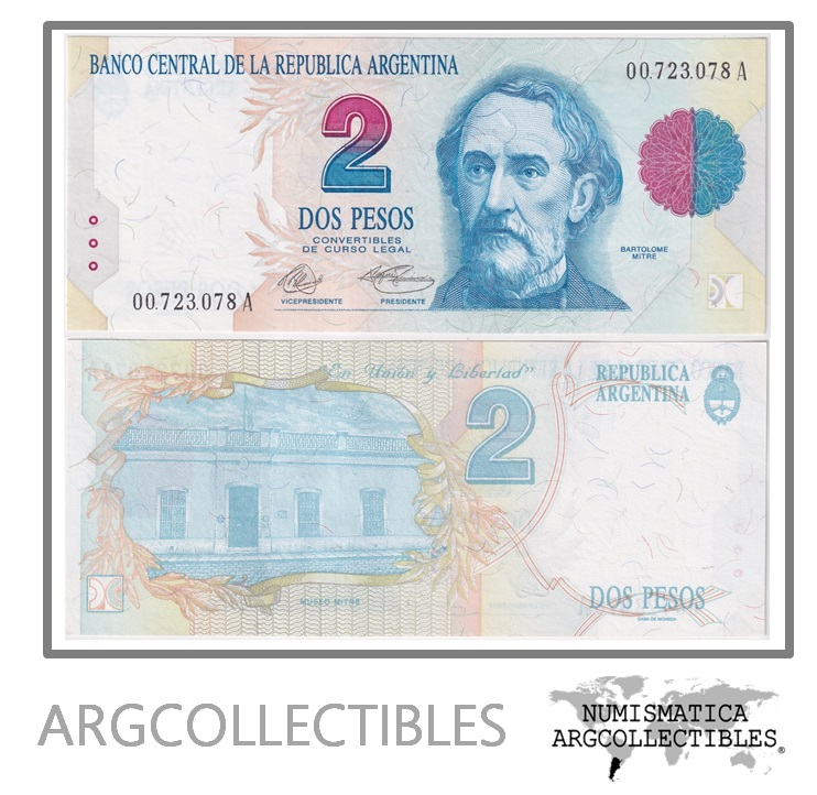 Argentina Billete 2 Pesos 1992 P-340a/BOT-3011 UNC (Serie A)