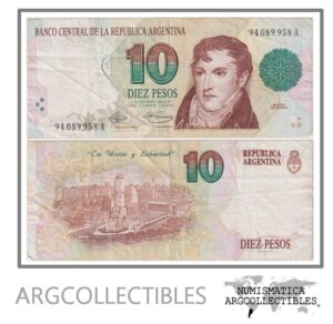 Argentina Billete 10 Pesos 1993 P-342a/BOT-3038 VF (Serie A)