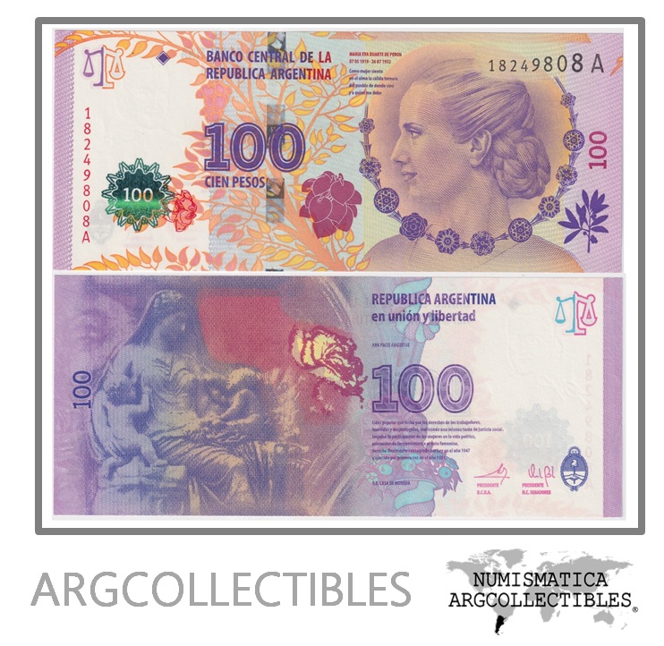 Argentina Billete 100 Pesos 2013 P-358a/C-002 UNC (Serie A)