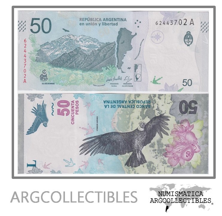 Argentina Billete 50 Pesos 2018 P-363/BOT-5203 UNC (Serie A)
