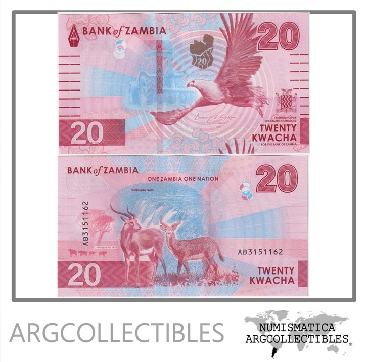 Zambia Billete 20 Kwacha 2024 P-63 UNC