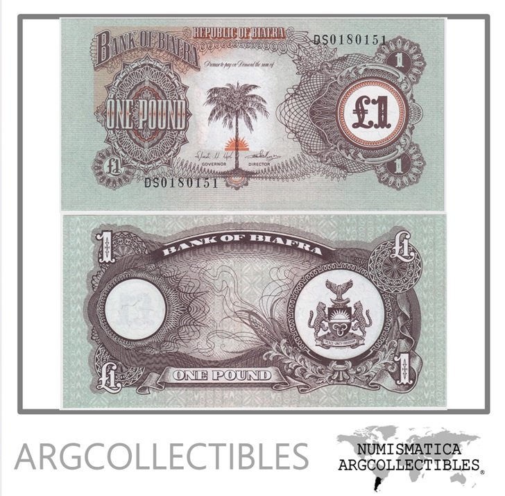 Biafra Billete 1 Pound 1968 P-4 UNC