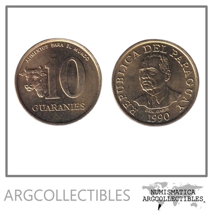 Paraguay Moneda 10 Guaranies 1990 FAO Laton KM-178 UNC
