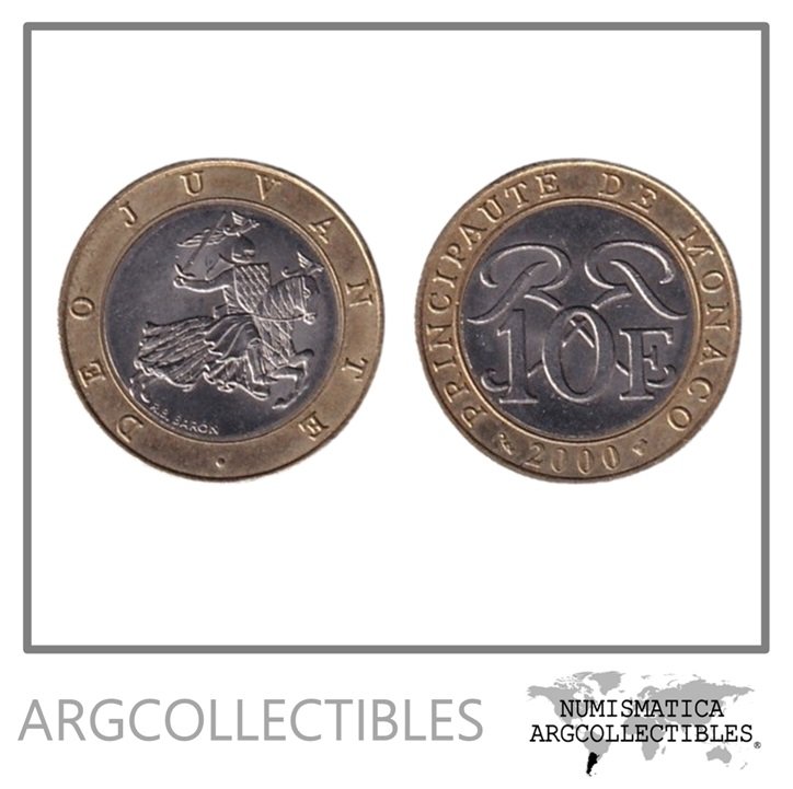 Monaco Moneda 10 Francos 2000 Bimetalica KM-163 UNC