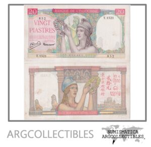 Indochina Billete 20 Piastres 1949 P-81 VF+