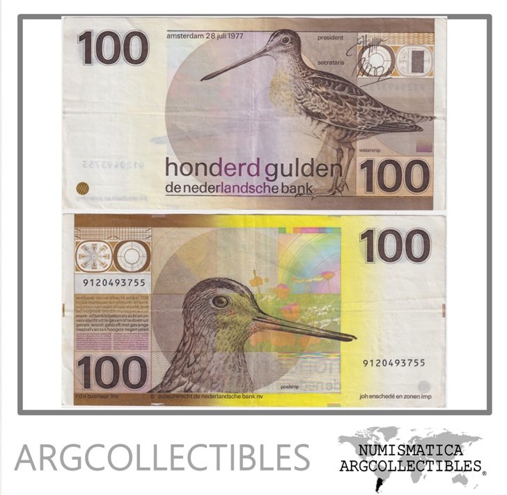Holanda Billete 100 Gulden 1977 P-97 XF