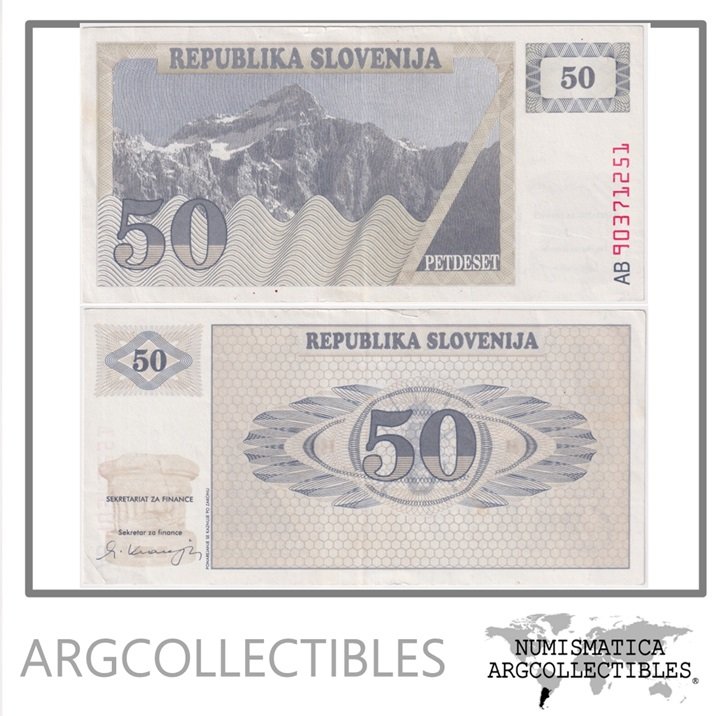 Eslovenia Billete 50 Tolarjev 1990 P-5 XF