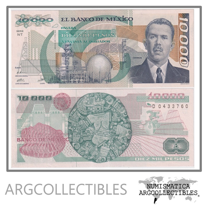 Mexico Billete 10.000 Pesos 1988 P-90b UNC