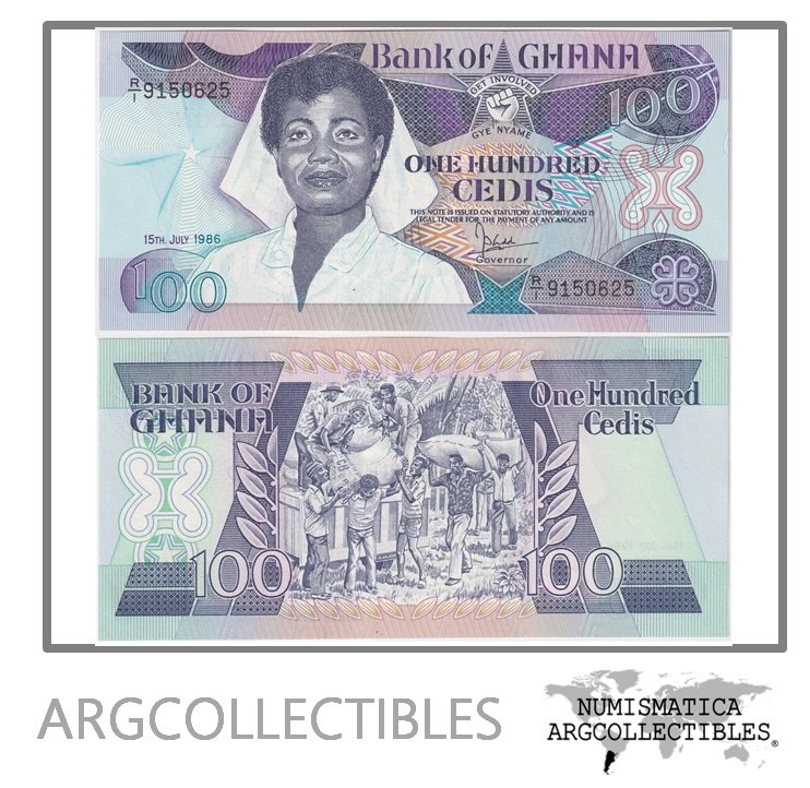 Ghana Billete 100 Cedis 1986 P-26 UNC