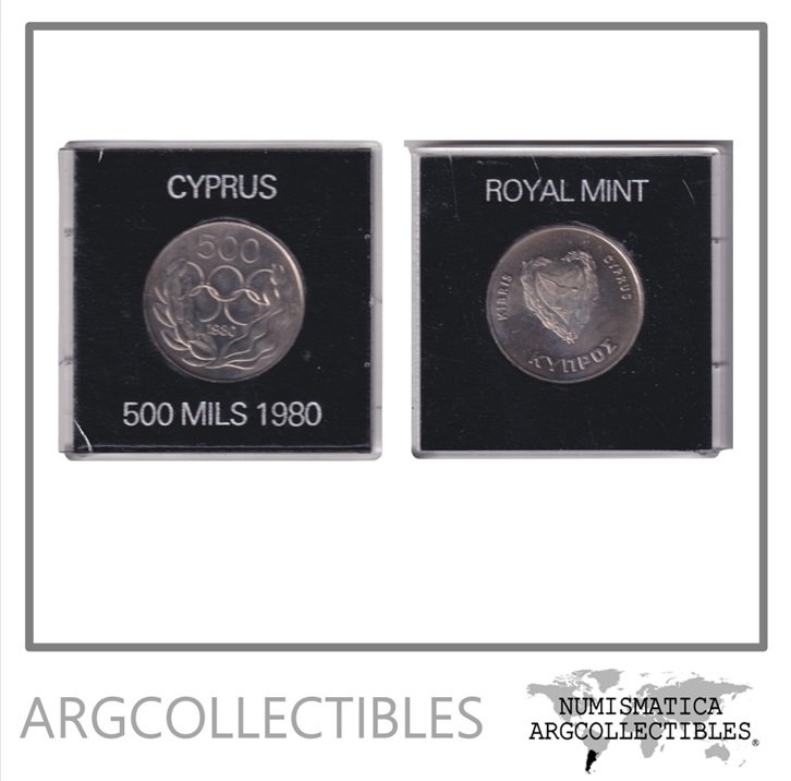 Chipre Moneda 500 Mils 1980 Juegos Olimpicos Moscu Niquel KM-49 UNC