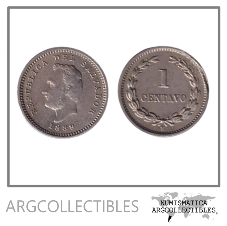 El Salvador Moneda 1 Centavo 1889 Niquel KM-106 AU