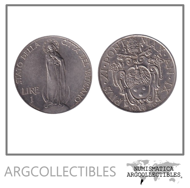 Vaticano Moneda 1 Lira 1930 Niquel Papa Pio XI KM-5 UNC
