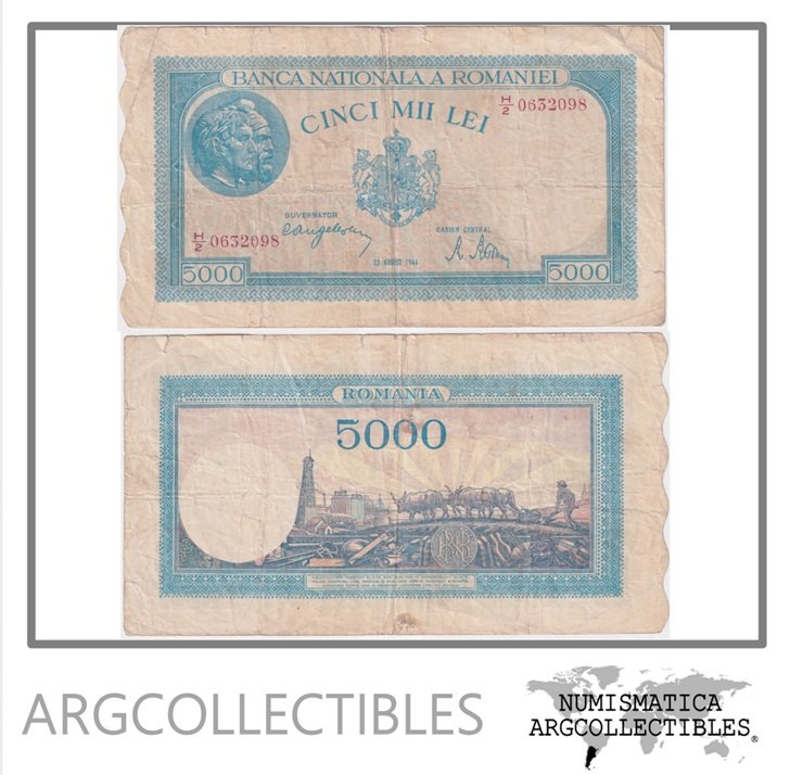 Rumania Billete 5.000 Lei 1944 P-55 F+