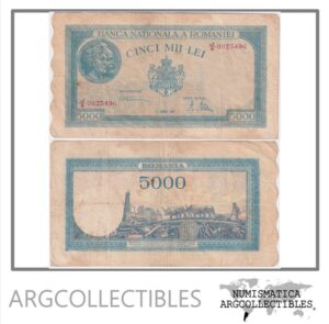 Rumania Billete 5.000 Lei 1945 P-56 F+