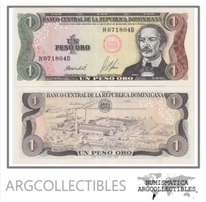 Republica Dominicana Billete 1 Peso Oro 1987 P-126b UNC