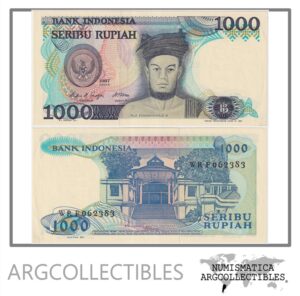 Indonesia Billete 1.000 Rupias 1987 P-124 AU