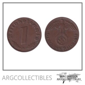 Alemania Moneda 1 Pfening 1938 D 3er Reich Bronce KM-89 VF+