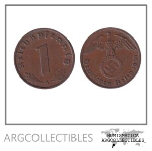 Alemania Moneda 1 Pfening 1939 A 3er Reich Bronce KM-89 VF+