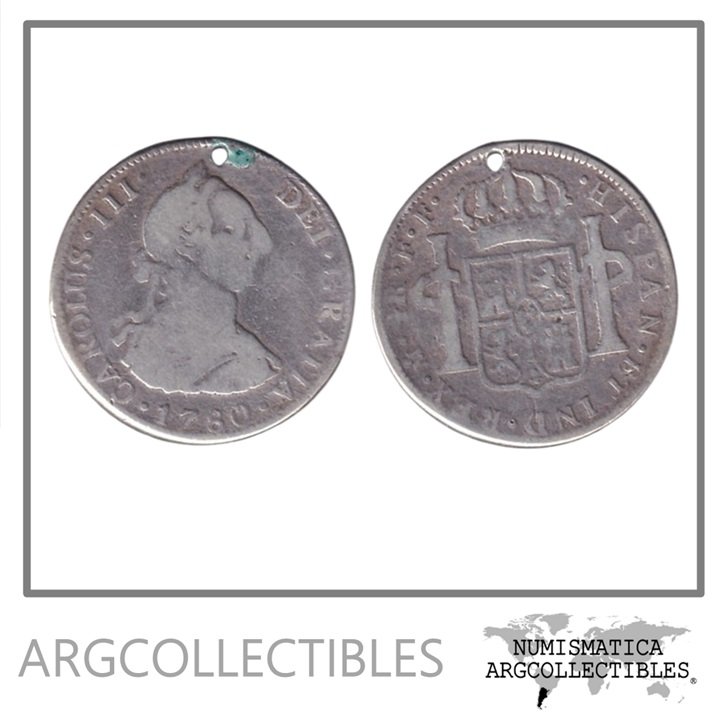 Mexico Moneda de Plata 4 Reales, KM97.2 1780FF (Carlos III)