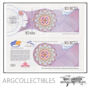 Europa Billete 10 Ecus 1992 Test Banknote Specimen UNC