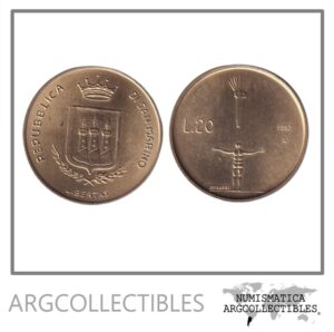 San Marino Moneda 20 Liras 1983 Amenaza Nuclear Laton KM-149 UNC
