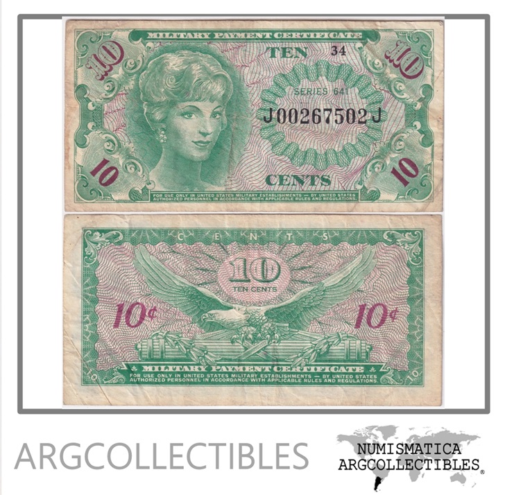 Estados Unidos USA Billete 10 Centavos 1965 P-M58 VF+